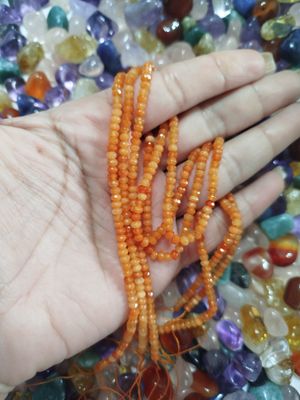 Tiras Donitas Facetadas 3mm naranja