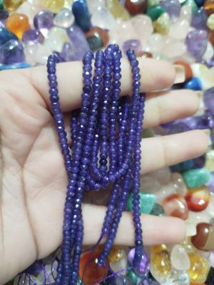 Tiras Donitas Facetadas 3mm violetas