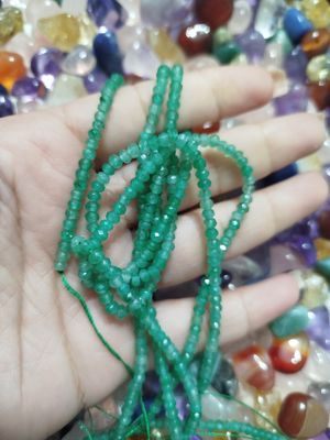 Tiras Donitas Facetadas 3mm verde S