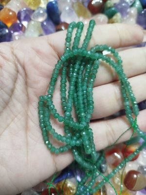 Tiras Donitas Facetadas 3mm verde M