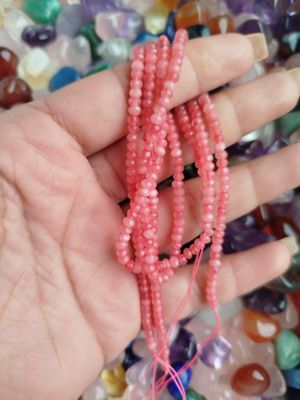 Tiras Donitas Facetadas 3mm rosa S