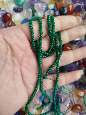 Tiras Donitas Facetadas 3mm verde Ml