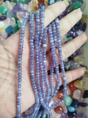 Tiras Donitas Facetadas 4mm lila o