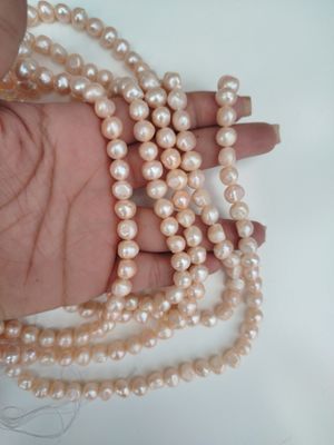 Tiras perlas de rio 40cm aprox