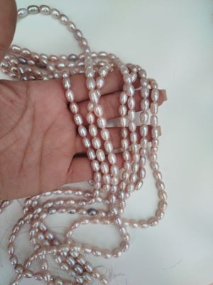 Tiras perlas de rio 40cm aprox