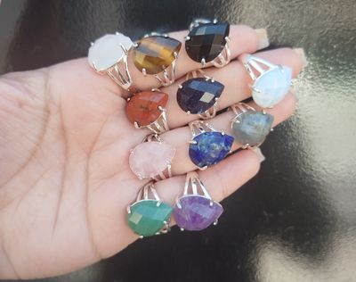 Anillo  Gota Facetada