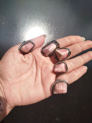 Anillo alpaca rodocrosita