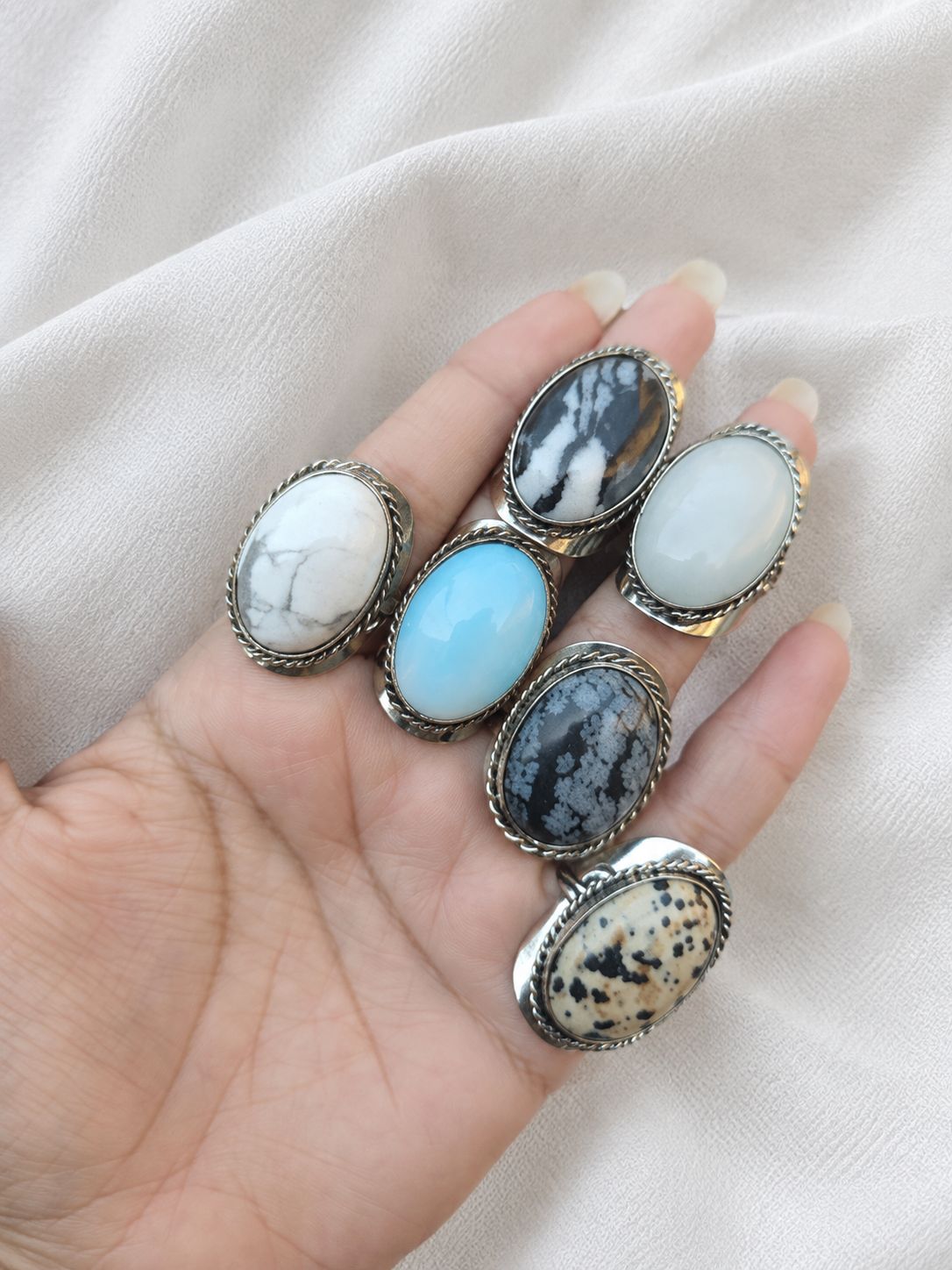 Anillo oval alpaca