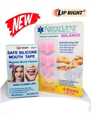 NO Snore Assure Combo. The NEW MAGNETIC Mouth tape + NasalVent balance
