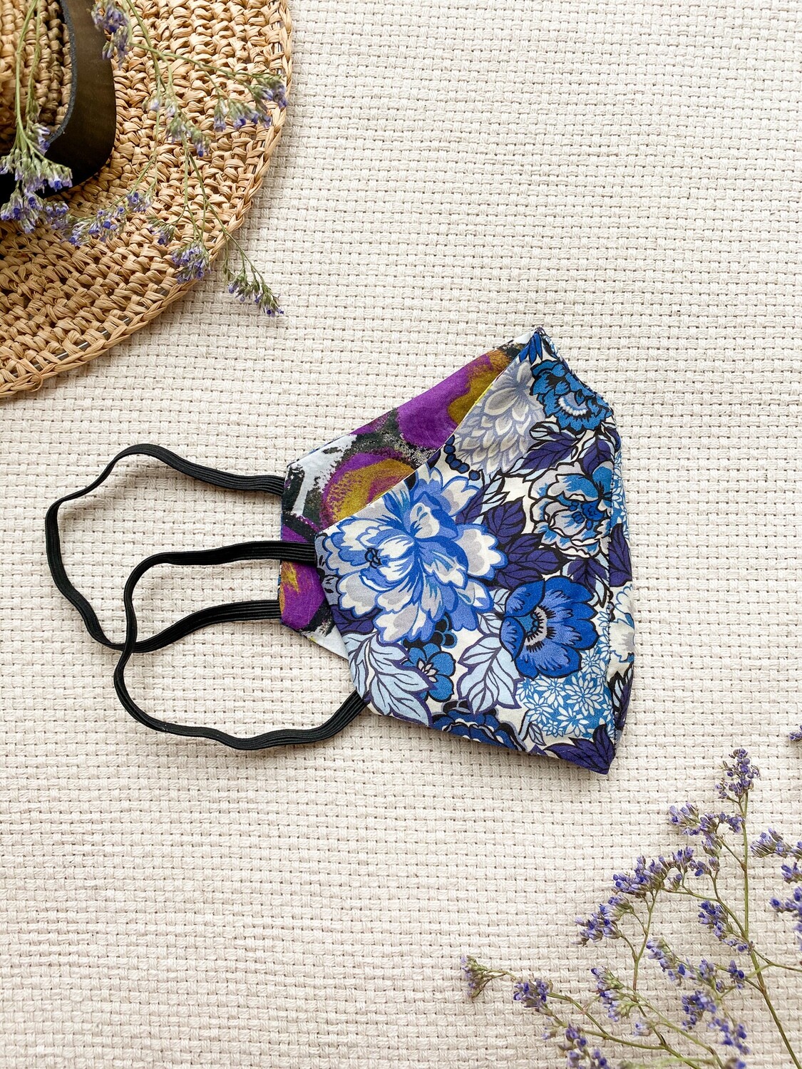 Reversible and reusable Face Mask - Blue