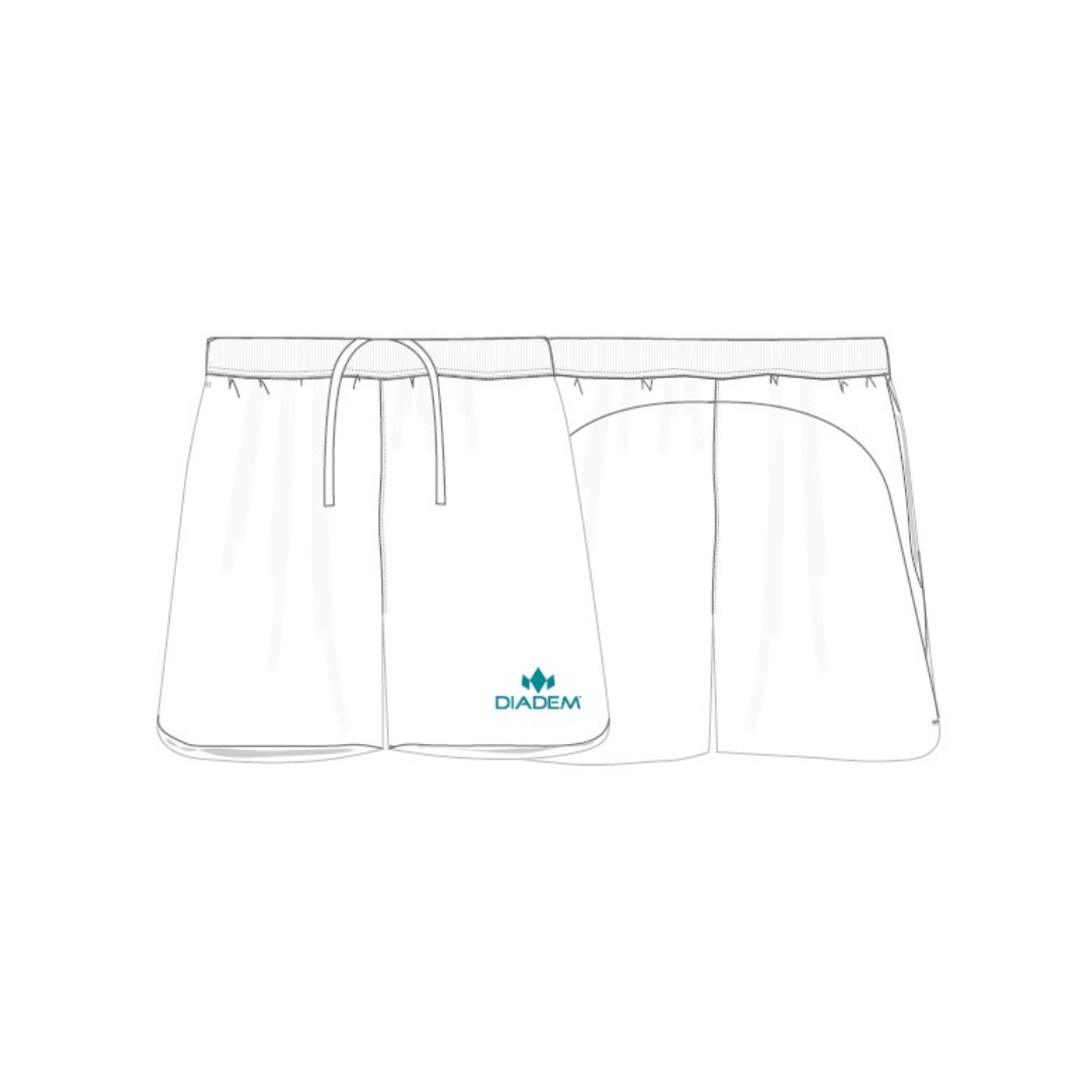 Diadem Men&#39;s Team Shorts, Colour: White/Teal, Size: Small
