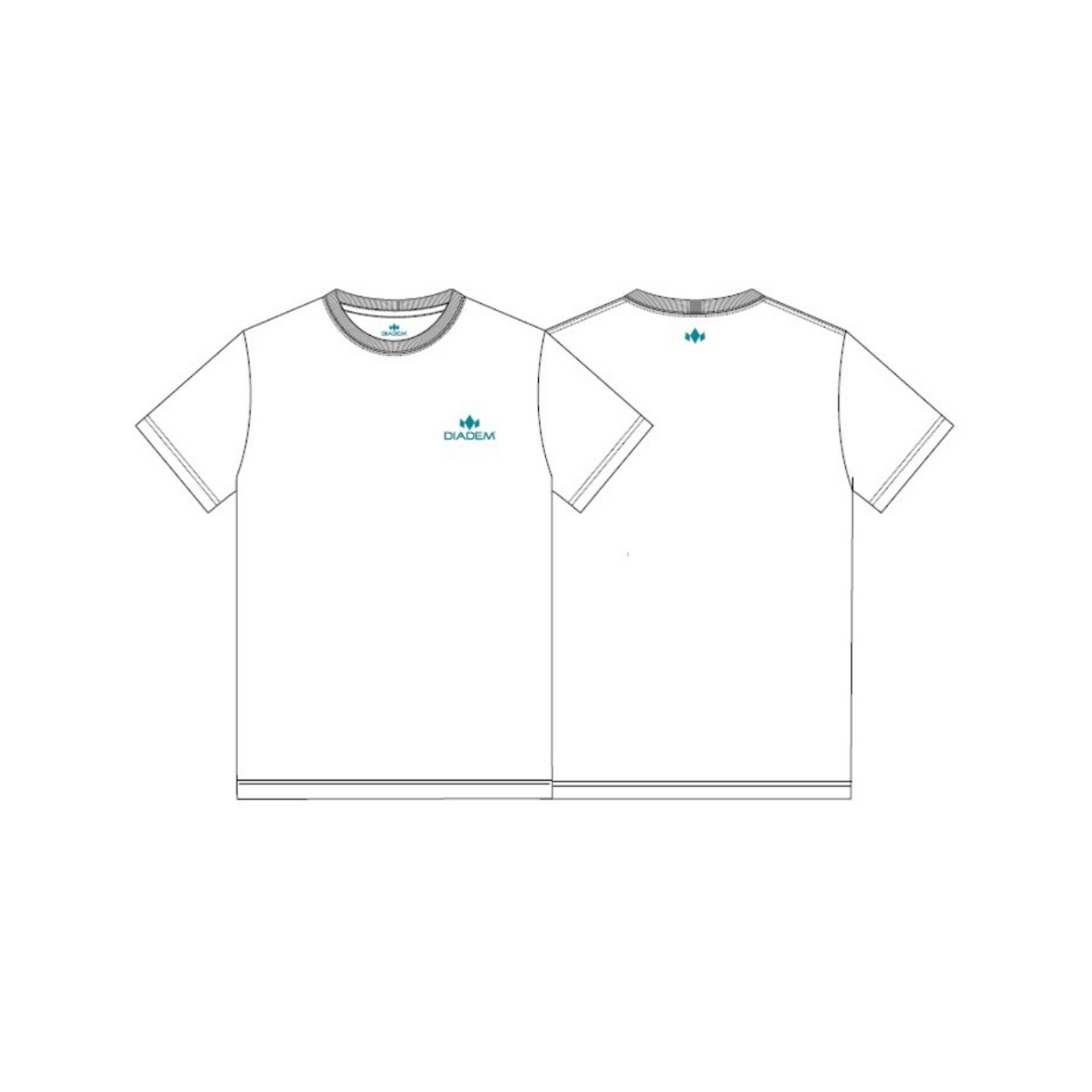 Diadem men&#39;s team shirt, Colour: White/Teal, Size: Small
