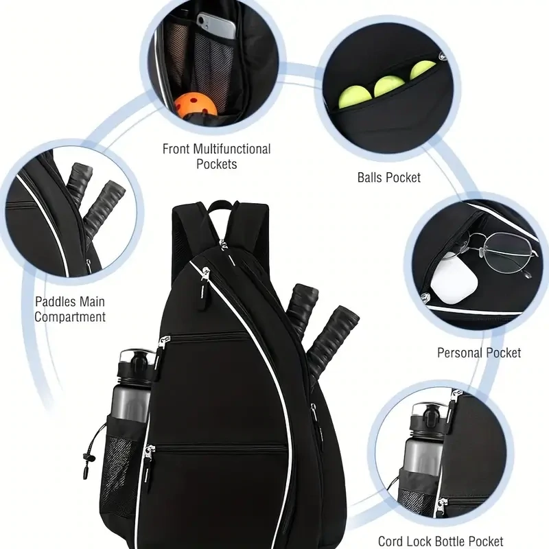 Pickleball/Padel racquet backpack - Black