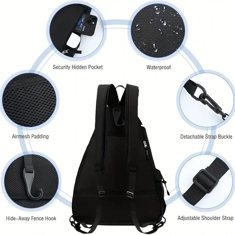 Pickleball/Padel racquet backpack - Black