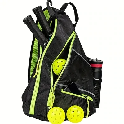 Pickleball/Padel racquet backpack - Black/Yellow