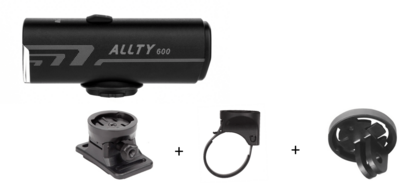 ALLTY 600 USB-C Helmlampe mit 2 Halter & GoPro Adapter