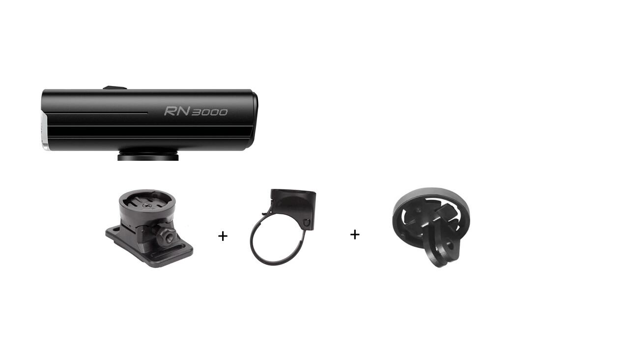 RN 3000 USB-C Helmlampe mit 2 Halter & GoPro Adapter
