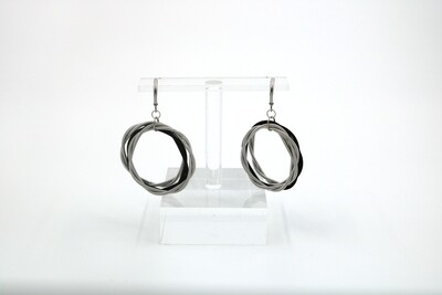PW Silver/Black Twist Loop E/R
