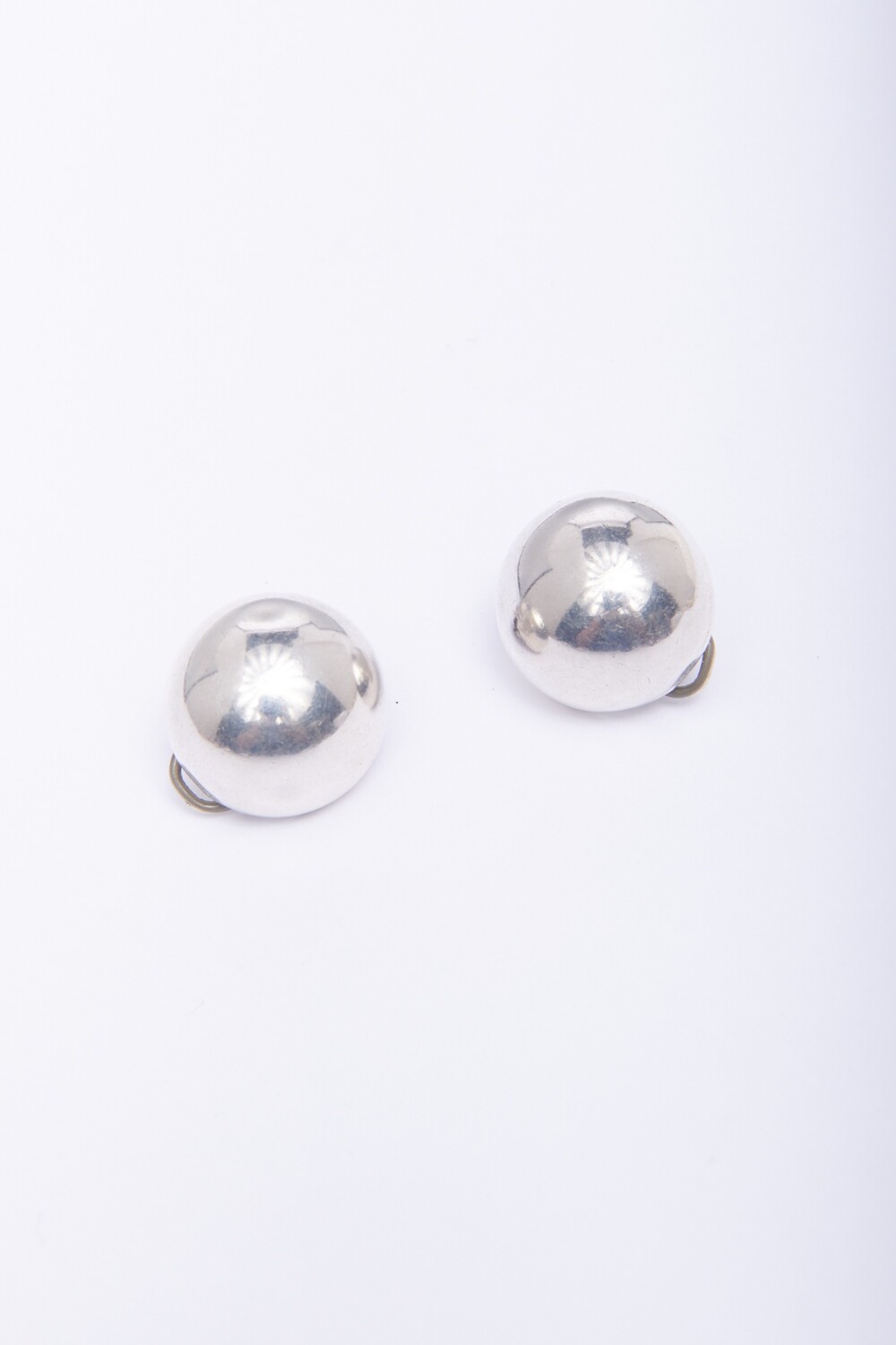 Sterling Silver Earrings - Button