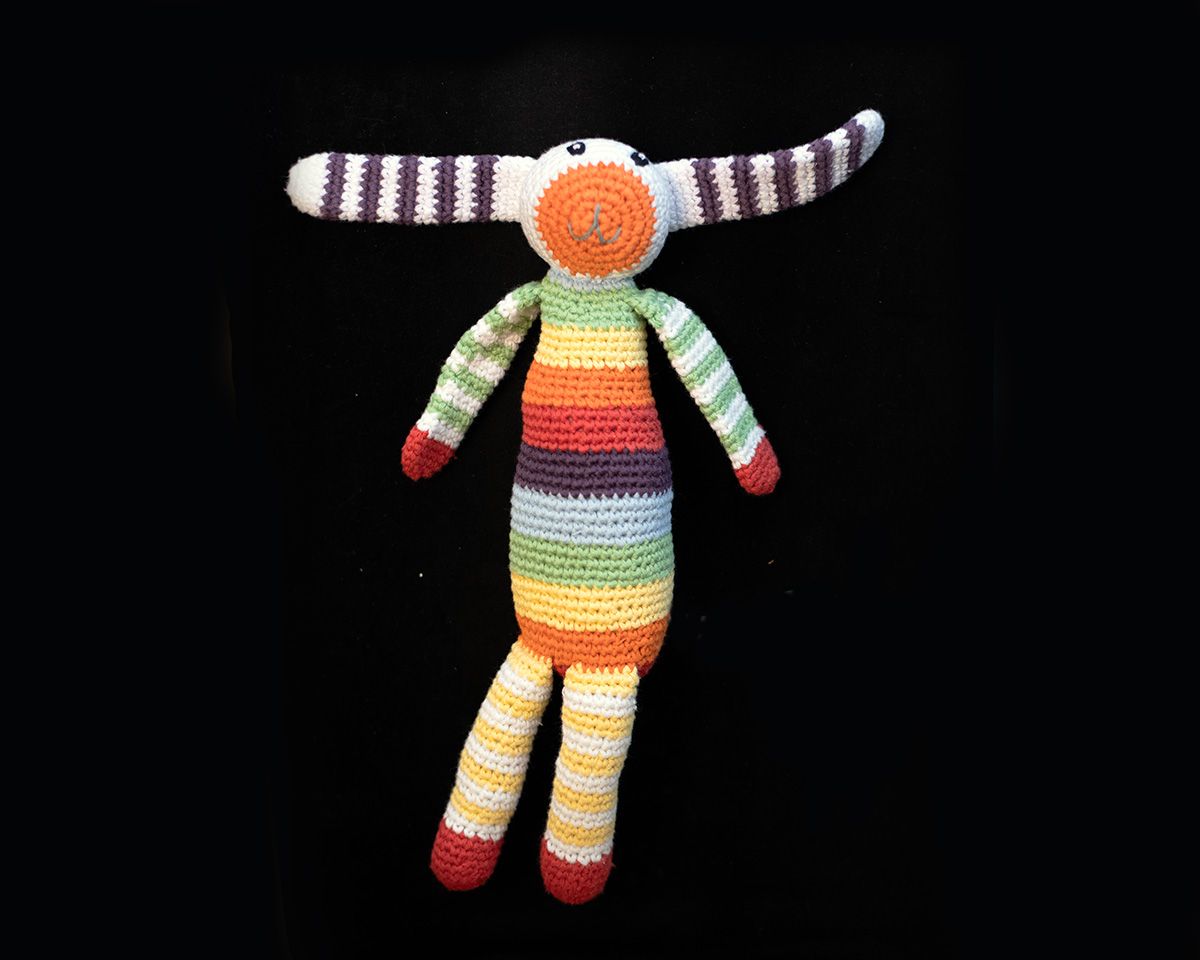 Plush Rainbow Bunny