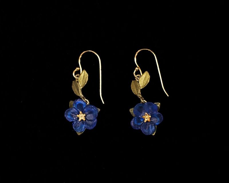 Wire Earrings - Blue Violet