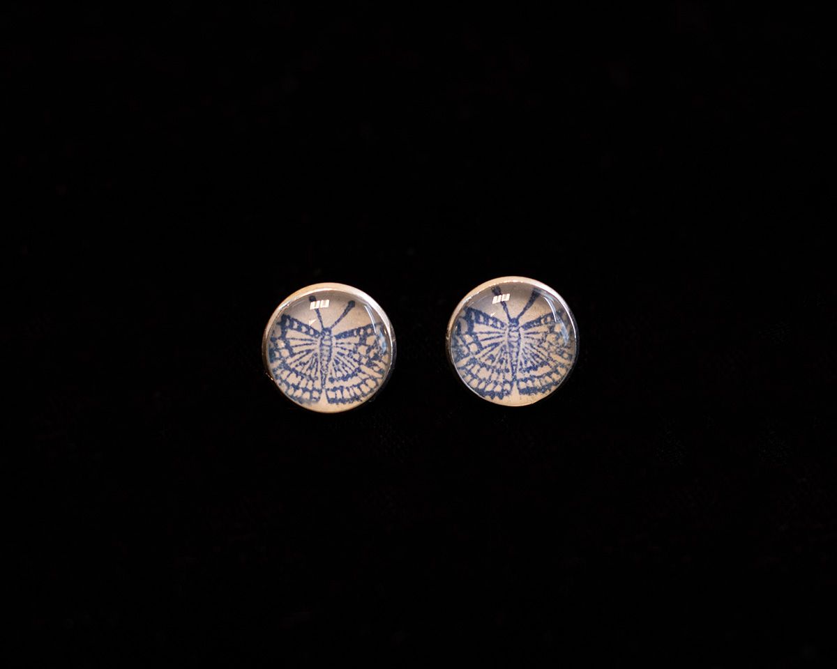 Stamped Silver Studs