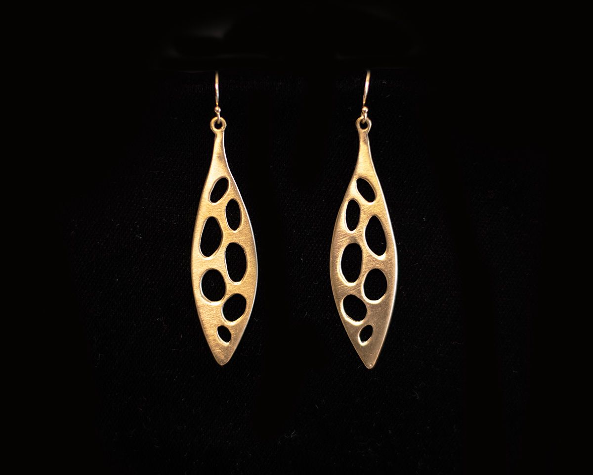 Brass Open Work Earring