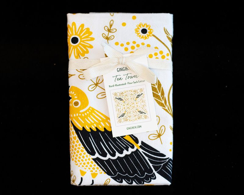 Goldfinch Tea Towel