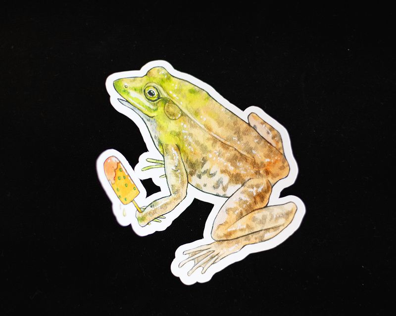 Frog Popsicle Sticker