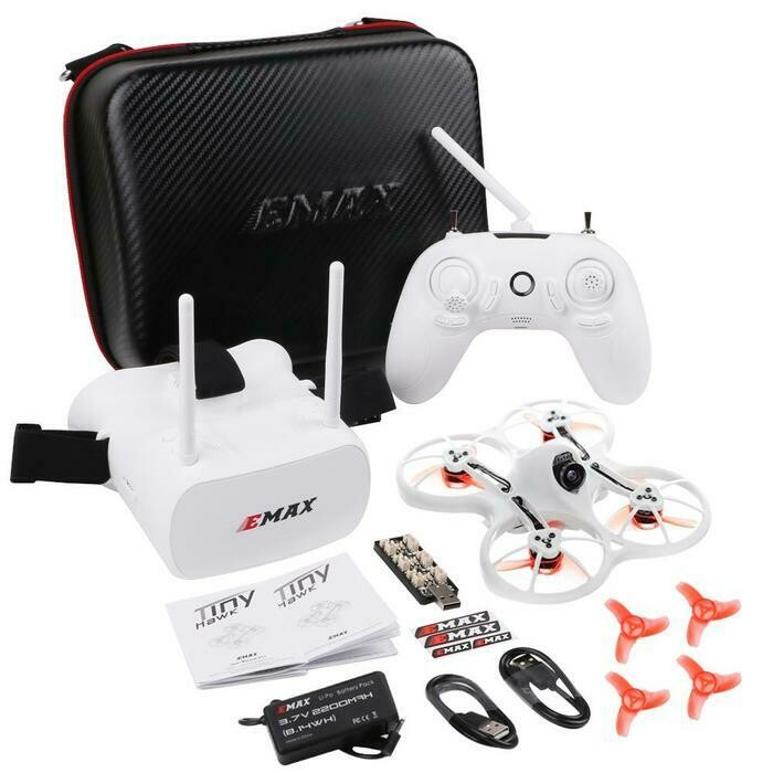 EMAX Tinyhawk RTF Micro Indoor Racing Drone with FPV Goggles and Controller