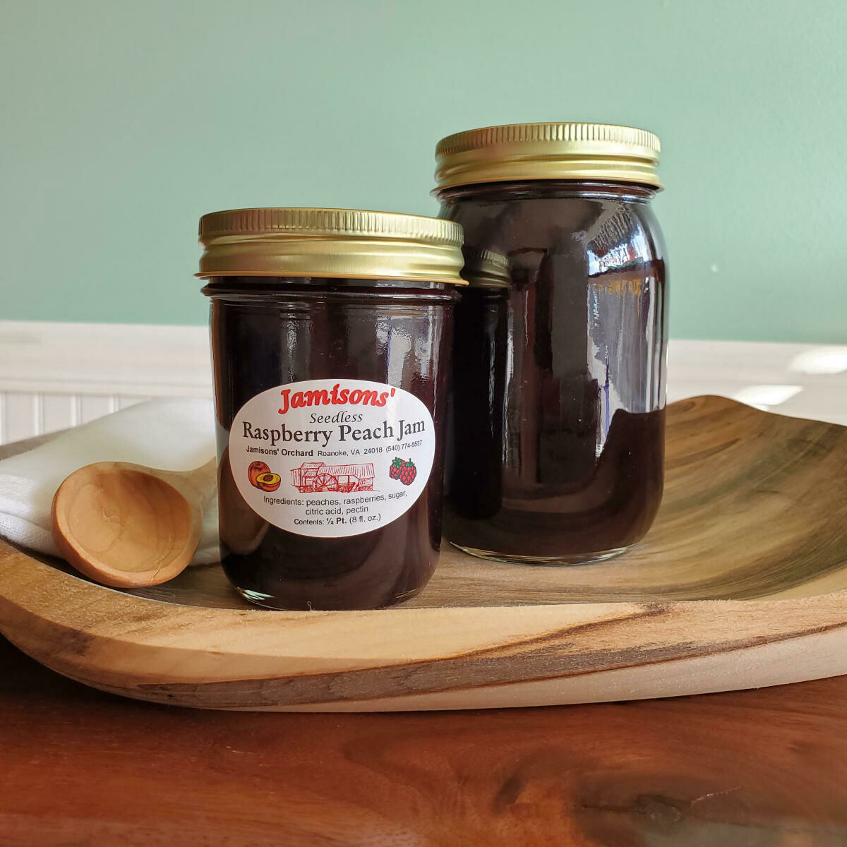 Jamisons' Homemade Seedless Raspberry Peach Jam
