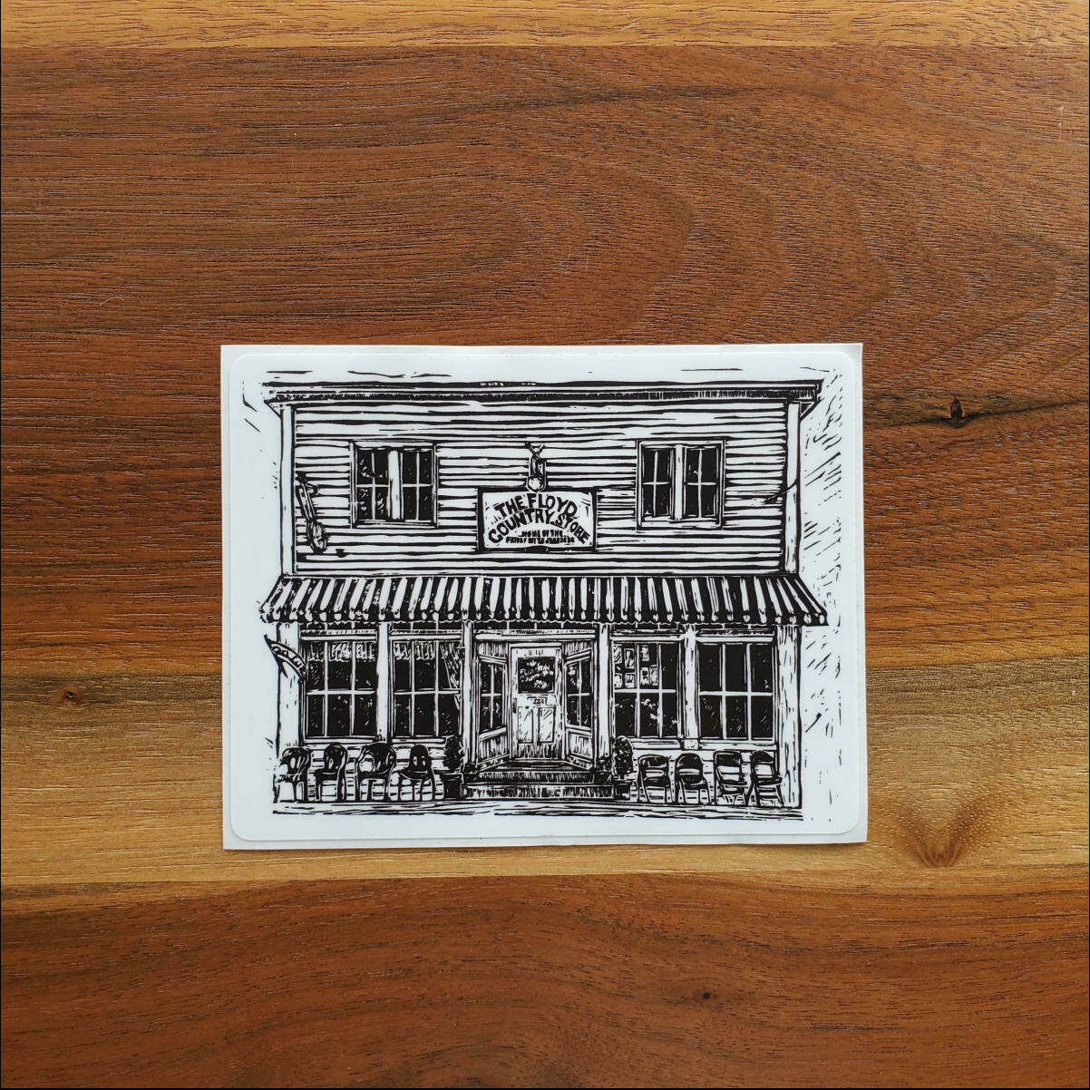 Floyd Country Store Woodblock Sticker