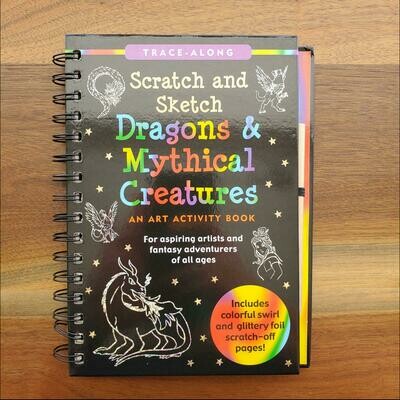 Peter Pauper Press Trace-Along Scratch and Sketch Dragons & Mythical Creatures