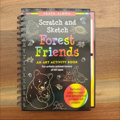 Peter Pauper Press Trace-Along Scratch and Sketch Forest Friends