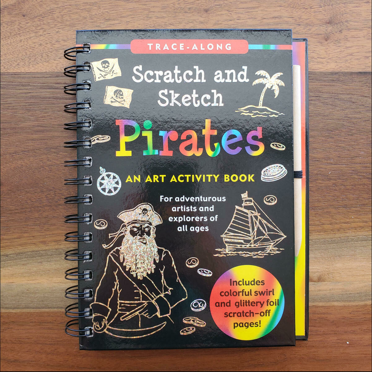 Peter Pauper Press Trace-Along Scratch and Sketch Pirates