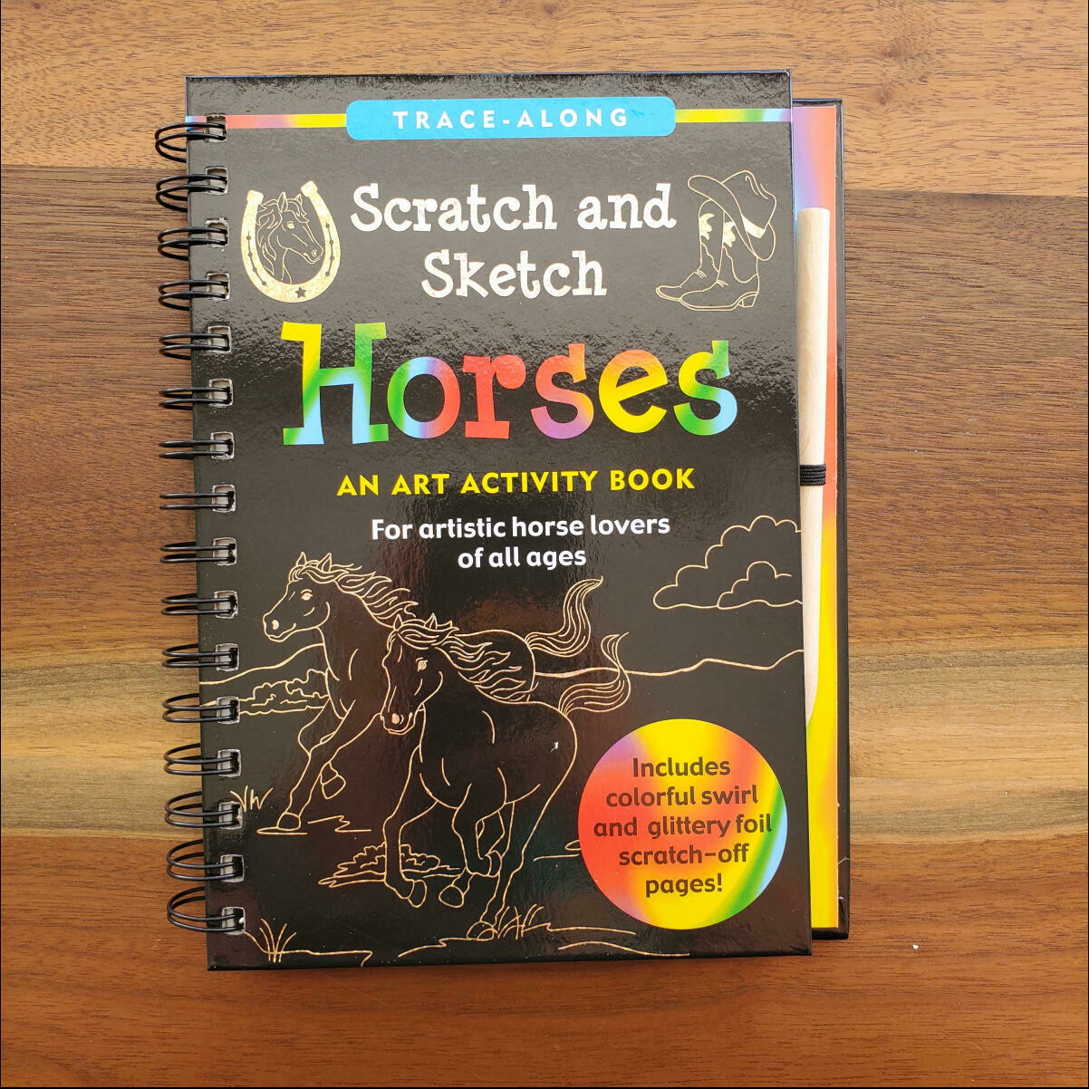 Peter Pauper Press Trace-Along Scratch and Sketch Horses