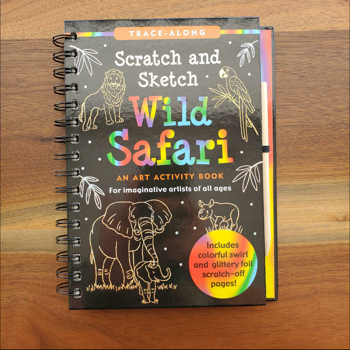 Peter Pauper Press Trace-Along Scratch and Sketch Wild Safari