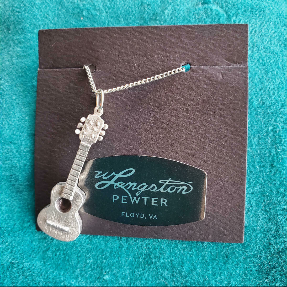 Langston Pewter Guitar Necklace