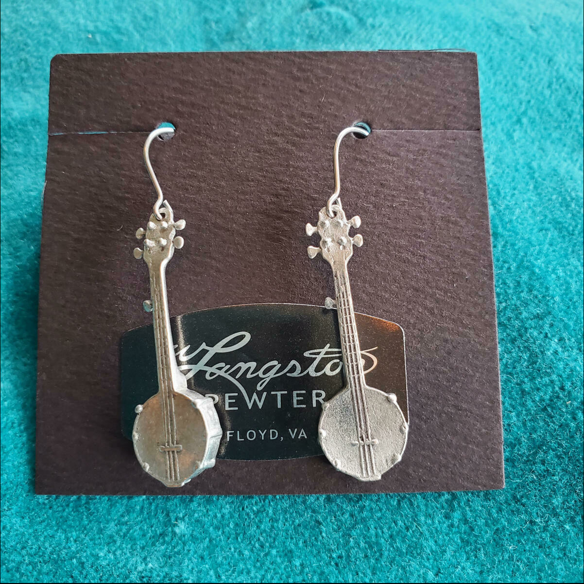 Langston Pewter Banjo Earrings