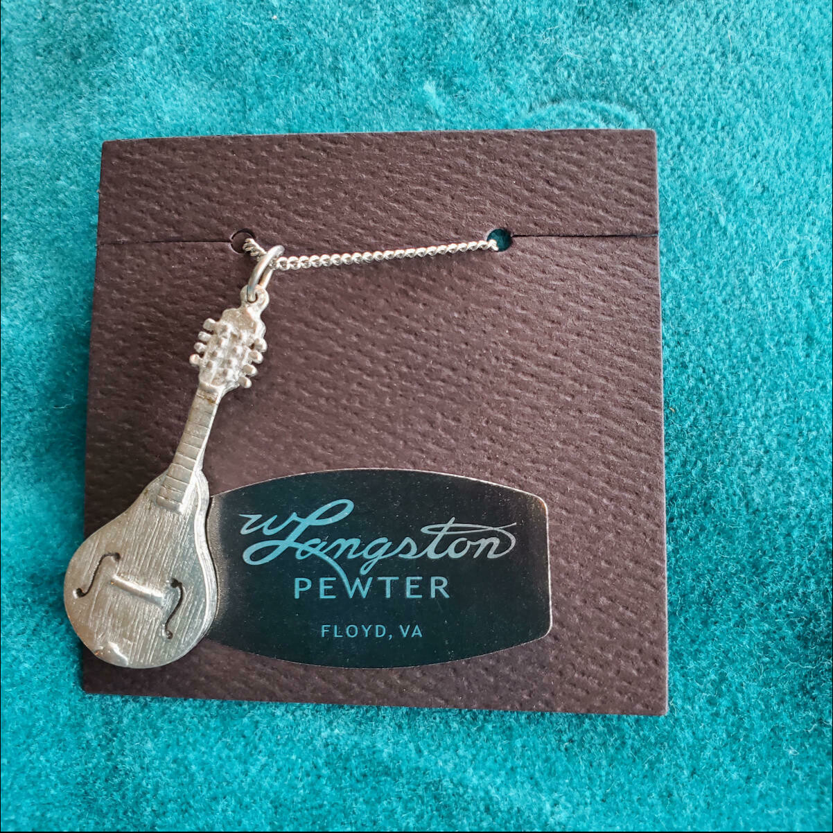 Langston Pewter Mandolin Necklace Langston Pewter Mandolin Necklace