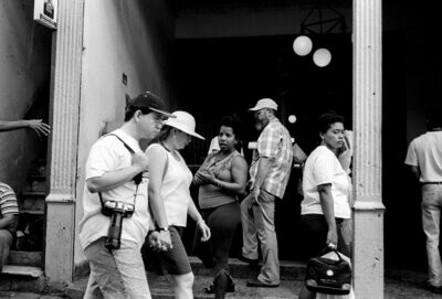 Tourists on Obispo: Havana, Cuba, 2002
