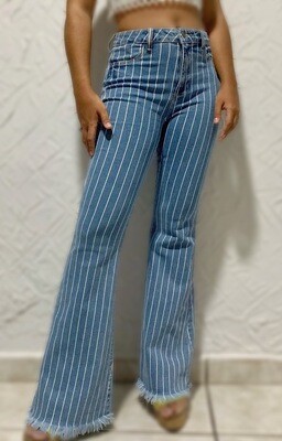 Iris Striped Denim Jeans