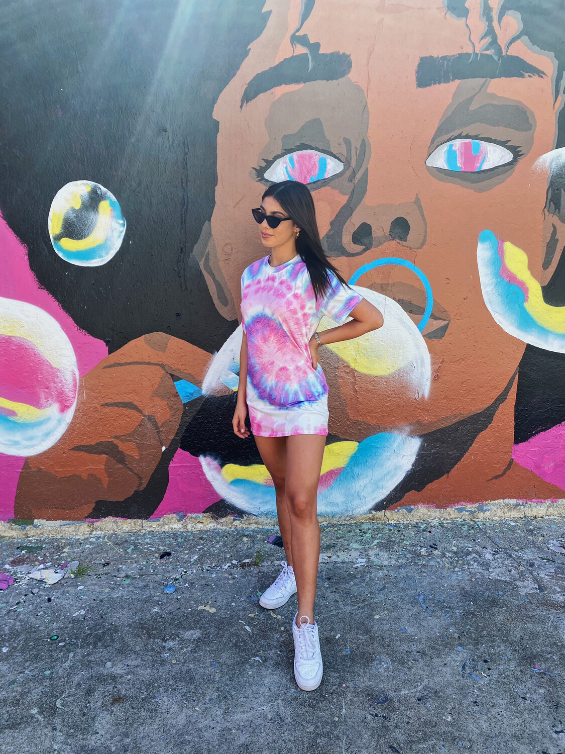 Pink &amp; Blue Tie Dye T-shirt