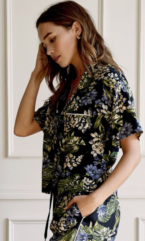 Isla Tropical Button Up Shirt &amp; Shorts Set