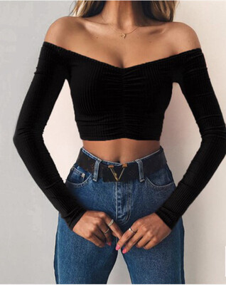Mya Off Shoulder Crop Top