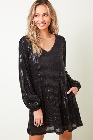 Ophelia Sequins Tunic Dress