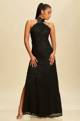 Obsidian Lace Maxi Dress