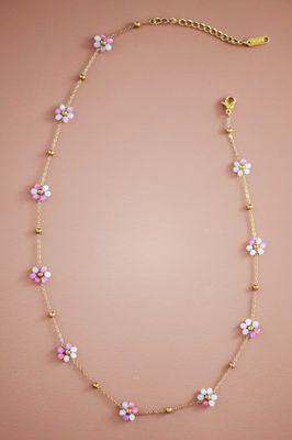 Flower Beads Chain Necklace