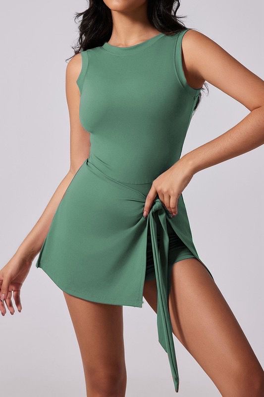 Monica Tennis Dress Skort (Teal)