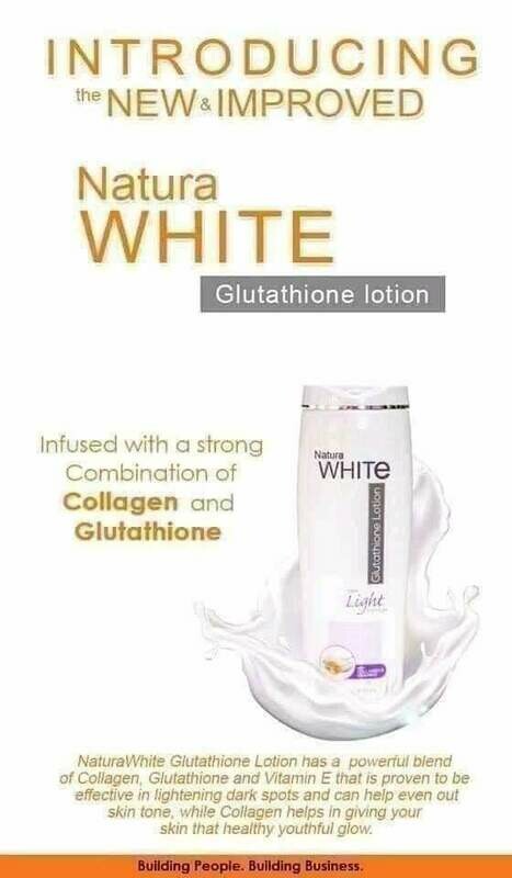 Glutathione whitening lotion